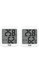 Resim Vıt 2'li Iç Mekan Dijital Isı ve Nem Ölçer Beyaz Termometre WVT17-01 