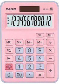 Resim Mx-12b-pklb Açık Pembe + Açık Mavi 12 Hane Masa Üstü Hesap Makinesi Diğer 