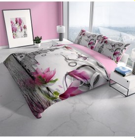 Resim Cattleya Istanbul 3D Pamuk Saten Çift Kişilik Nevresim Takımı Çok Renkli 