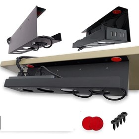 Resim HSGLOBAL Oyuncu Masası Kablo Düzenleyicisi - Gamer Masası Kablo Düzenleyicisi -bilgisayar Kablo Düzenleyici 