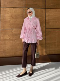 Resim Shine Papatyalı Tunik Pembe - 42 