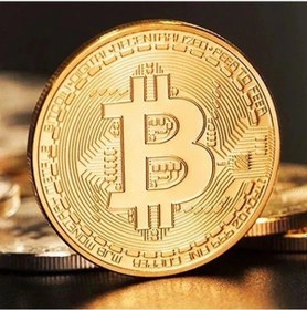 Resim Springsun Altın Kaplama Bitcoin Hatıra Parası - Koleksiyonluk Ve Hediye 40mm 