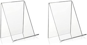 Resim 10X Akrilik Kitap Standı LEDge,Şeffaf Akrilik Ekran Şövale, Kitaplar için Temizle Tutucu, Eserleri 