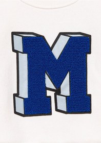 Resim Mavi - M Logo Baskılı Beyaz Sweatshirt 7s10079-70057 Beyaz 