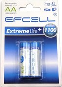 Resim Efcell HR-1100 1100 mAh 1.2 V AA Ni-MH Şarj Edilebilir Kalem Pil 2'li 