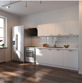 Resim Tdesigno Sedef Hazır Mutfak Dolabı 200 CM -beyaz Tezgah Dahil Değil Beyaz 