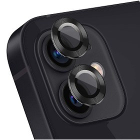 Resim Apple iPhone 12 Mini Tekli Kamera Lens Koruma Camı Siyah Microsonic