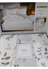 Resim Altınbaşak %100 Pamuk Ranforce Çift Kişilik Nevresim Takımı Lınea Pebble 