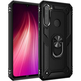 Resim Xiaomi Redmi Note 8 Kılıf Vega Tank Sert Yüzüklü Standlı Zırh Koruma Kapak 