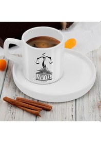 Resim Bk Gift Kişiye Özel Sunum Tabaklı Avukat Tasarımlı Kahve Fincanı-4, Sevgiliye Hediye, Arkadaşa Hediye, Avukata Hediye Kobitmeyen137768 Bk Gift 
