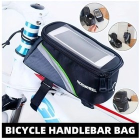 Resim Willowhaven Siyah Kırmızı Dağ Bisikleti Ön Sepet Çantalı Gidon Üstü Telefon Aksesuar Paketi Siyah Ve Kırmızı 