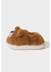 Resim Defacto Kız Çocuk Ayı Temalı Düz Taban Panduf F1921a825wngr2 Gri 