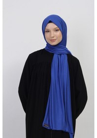 Resim Manolyaşal İslamic Hijab Tesettür Penye Şal - 70 X 180 / Saks Saks 