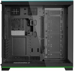 Resim Lian Li O11D EVO RGB Oyun Bilgisayarı Kasası ATX Siyah - RGB Aydınlatmalı Midi Tower PC Kasası, 455 mm'ye Kadar Ekran Kartları, 420 mm'ye kadar Radyatör, Siyah PC Case Çelik, Alüminyum, 