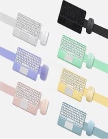 Resim Teknosepetim Şarj Edilebilir Bluetooth Klavye Touchpad Özellikli Ince Klavye Tablet Ve Bilgisayar Klavye 150 Saat 