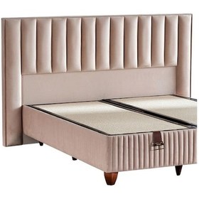 Resim Hades Başlık 180 Cm Çift Kişilik Yatak Başlığı - Krem Babyface Kumaşlı Lüks Baza Başlığı 