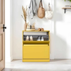 Resim Adore Flat Duo 2 Katlı Geniş Ayakkabılık Dolabı - Sarı 