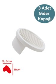 Resim incirop Gider Kapağı 3 Adet – Yer Süzgeci & Izgara Gider Kapağı, Balkon Banyo Gideri 