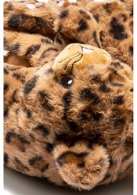 Resim Twigy Leopar Pako Sevimli Pelüş Panduf Ev Terlik Kahverengi 