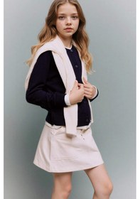 Resim DeFacto Kız Çocuk Gabardin Etek D9304A825SMER233 Ekru 