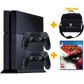 Resim Sony PlayStation 4 Standart 500GB (Yenilenmiş) + Çift Kol + ConsoleX Çanta + God of War 3 