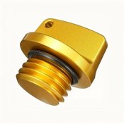 Resim Tongdashop Universal Alüminyum Motosiklet Yağ Kapağı Spiral Gösterge Motor Kapağı Altın Sarı 