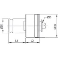 Resim Fett M8 Emniyetli Tip Kılavuz Adaptörü Ø19 
