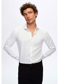 Resim Twn Slim Fit Beyaz Düz Gömlek 5ef02ad10288m 801 