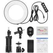 Resim Lemestar 6.3 İnç Led Halka Işık Seti - 3000-6000k Renk Sıcaklığı, Bt Uzaktan Kumanda, Akıllı Telefon Tutucu İle Canlı Yayın, Selfie, Makyaj Işığı 