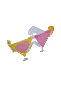 Resim Parti Gözlük Sarı-pembe Çift Renk Kokteyl Bardağı Pembe Camlı Parti Gözlüğü Komik Gözlük Diğer 