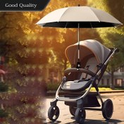 Resim Premium Trolly Şemsiye - Rüzgar Geçirmez, Güneş Koruma, 8 Kollu Dayanıklı 190T Kanopi, Manuel Açma, Dış Mekan, Ayarlanabilir Araç Şemsiyesi ve Evcil Hayvanlar İçin Açık Hava Gölgelik 