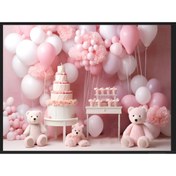 Resim PROMISEBACKDROP2 Doğum Günü, Balon Zinciri, Parti, Etkinlik, Fotoğraf Çekimi, Kumaş Arka Fon 150x200 