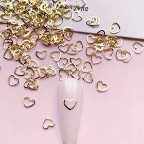 Resim 100 adet 3D Metal Kalp Tırnak Sanatı Süslemeleri - Altın & Siyah Oyma Tasarım DIY Manikür, Pedikür için, Profesyonel Salon & Ev Kullanımı, Tırnak Dekorasyonları, Pedikür Aksesuarları, Detaylı İşçilik, Güzellik Severler 