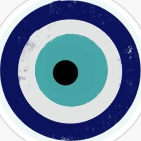 Resim TSC 18 cm Nazar Boncuğu Sticker Duvar Etiket Araba Yapıştırma M12 