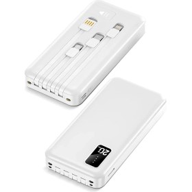 Resim Powerway 20.000 Mah Kablolu Dijital Göstergeli 20.000 Mah Garantili Dahili Stand TX209 Beyaz Powerbank 
