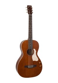 Resim Art &amp Lutherie Roadhouse Parlor Q-discrete Elektro Akustik Gitar Havana Brown 