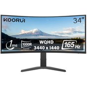 Resim Koorui 1ms 165Hz 34" 3440x1440 WQHD Curved Gaming Monitör 34E6UC 