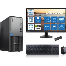 Resim Lenovo Thinkcentre Neo 50T Gen5 Intel Core I7 14700 48GB Ddr5 4tb SSD 23.8 Inç Monitör Windows 11 Home Nvidia GTX1650 4gb Masaüstü Bilgisayar 16502412UAS0GL00H20 + Zetta Flash Bellek 