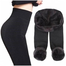 Resim Momslab Peluşlu Kışlık Termal Tayt Içlik Siyah Kadın Peluş Tayt Içi Polar Termal Kadın Taytı %95 Polyester SiYAH 