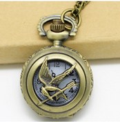 Resim keyfimshop Retro Açlık Oyunu Büyük Kuvars Köstekli Kolye Saat 