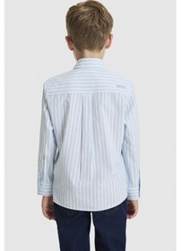 Resim U.s. Polo Assn. Erkek Çocuk Mavi Gömlek Desenli 50324772-vr036 
