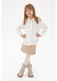 Resim U.S. Polo Assn. Kız Çocuk Krem Örme Gömlek 50298186-VR071 