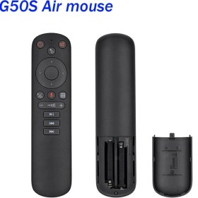 Resim G50S Kablosuz Fly Hava Mouse Gyro Ses 2.4g USB Ir Öğrenme Uzaktan Kumanda G50 Akıllı Android Tv Evrensel Cihazlar Vs G20 G30 | Uzaktan Kumanda 