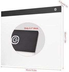 Resim A3 Led Işıklı Çizim Tableti Led Çizim Kopyalama Tableti Eskiz Anime Portre Grafik Çizim 3Mod Beyaz 