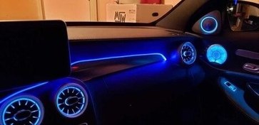 Resim Mercedes W205 - GLC Uyumlu Göğüslük Ambiyans Aydınlatma 32 ve 64 Renk 