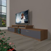 Resim Flex 130 Mdf Tv Ünitesi Tv Sehpası - Ceviz - Antrasit 