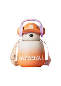 Resim Dolıty Su Şişesi 22oz Sevimli Büyük Geniş Ağızlı Turuncu Turuncu 