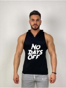 Resim Black İstanbul Black - No Days Of - Tank Top Gym Kapşonlu Hoodie Sporcu Atleti 