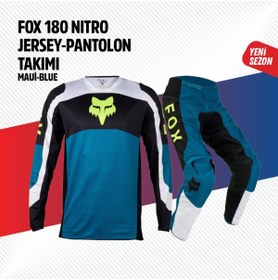 Resim Fox Siyah Mavi Jersey Pantolon Takımı 