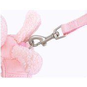 Resim Evcil Hayvan Peluş Ayıcıklı Göğüs Gezdirme Tasması Set ANTRASİT RENK 